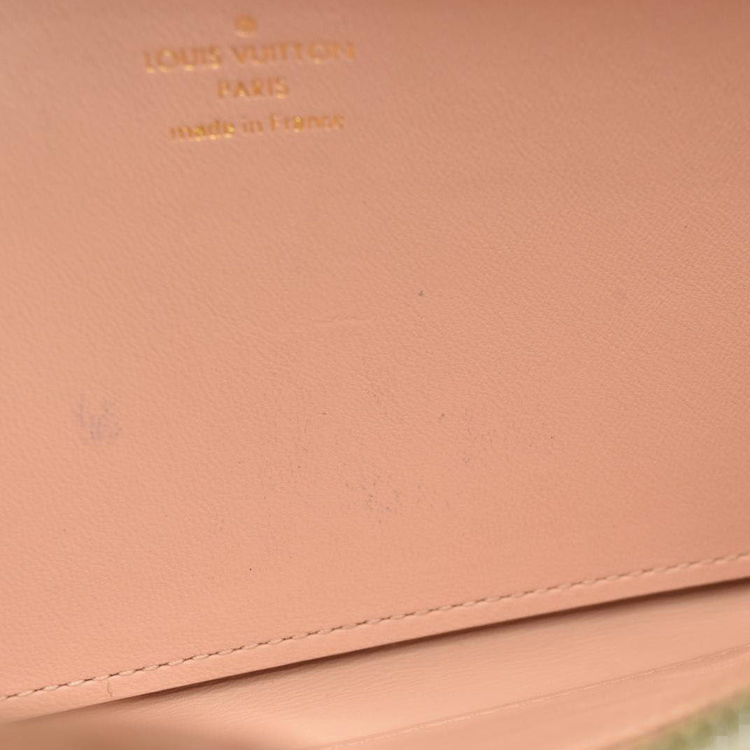 Louis Vuitton Floral LV Garden Leather Zip Around Long Wallet White RFID