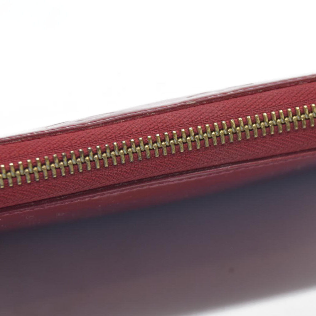 $970 SP1110 2010 Louis Vuitton Pomme d'Amour Monogram Vernis Zippy Wallet CONSIGNMENT