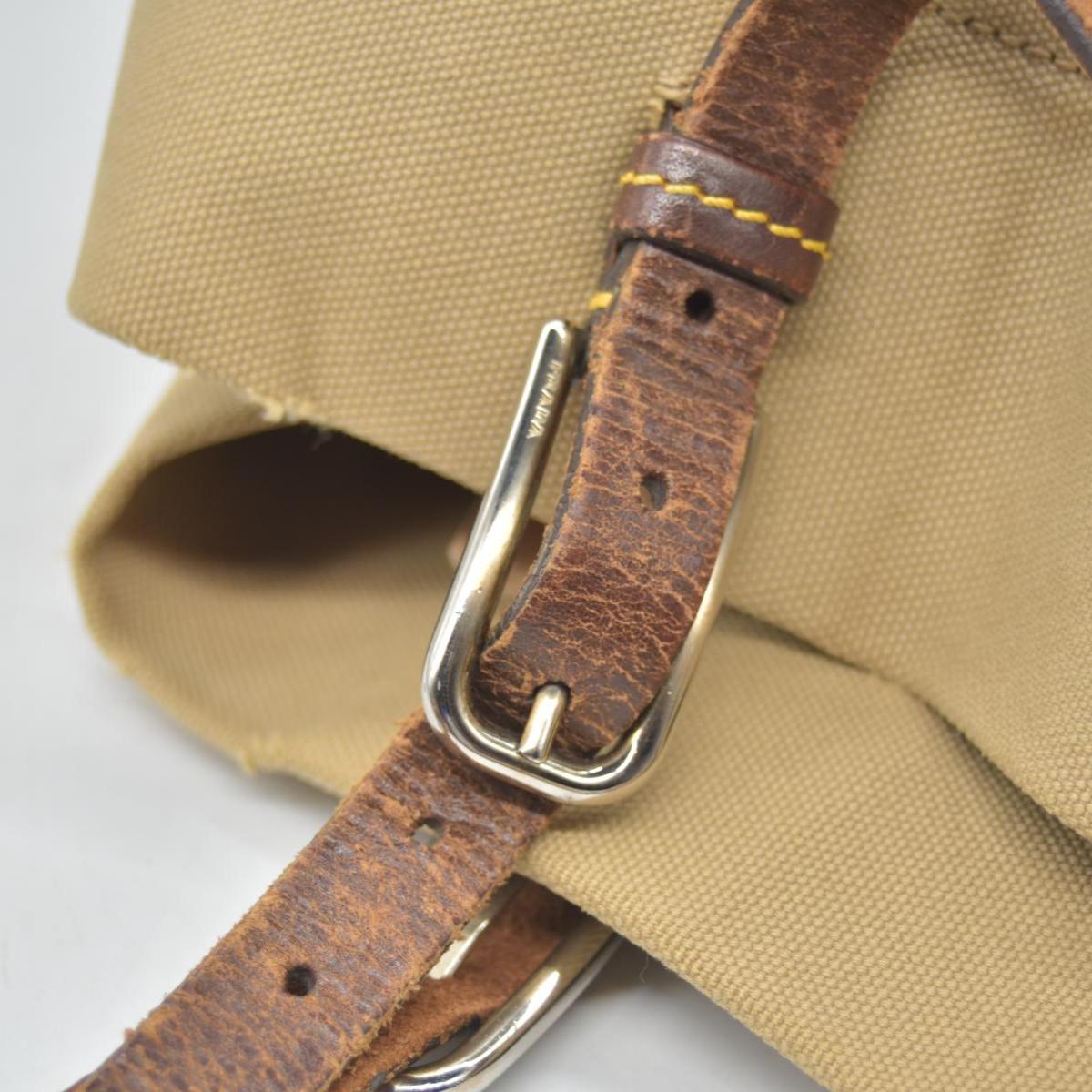 $1150 Prada Canvas Tote Bag Beige