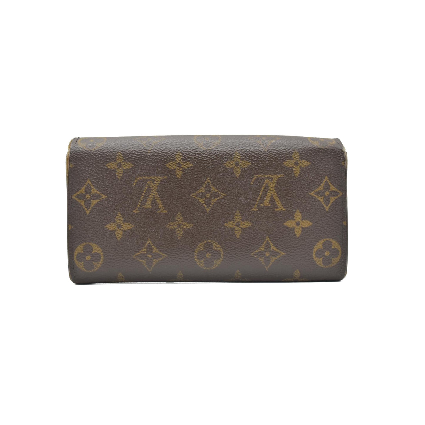 $775 2011 Louis Vuitton Monogram Portefeiulle Sarah Long Bifold Wallet Brown CT4181