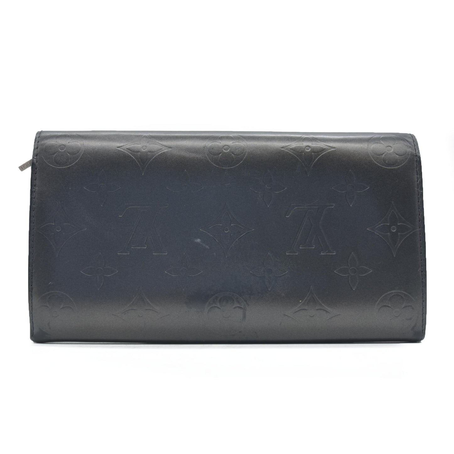 $970 Louis Vuitton Monogram Matte Porte-tresor International Navy Trifold CONSIGNMENT