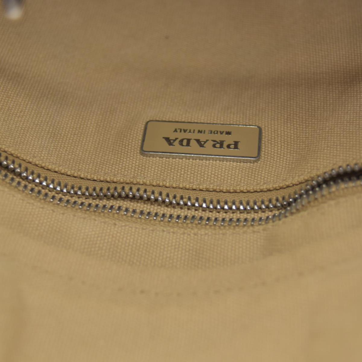 $1150 Prada Canvas Tote Bag Beige