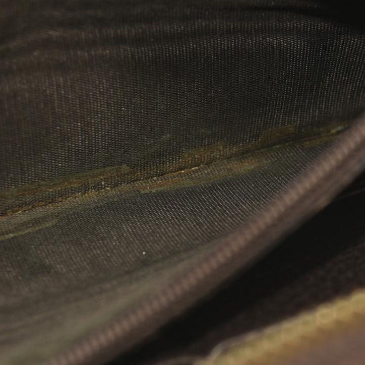 Gucci  Monogram Metal Bar Zip Around Wallet Dark Brown