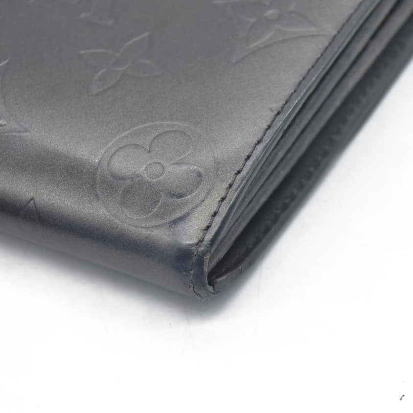 $970 Louis Vuitton Monogram Matte Porte-tresor International Navy Trifold CONSIGNMENT