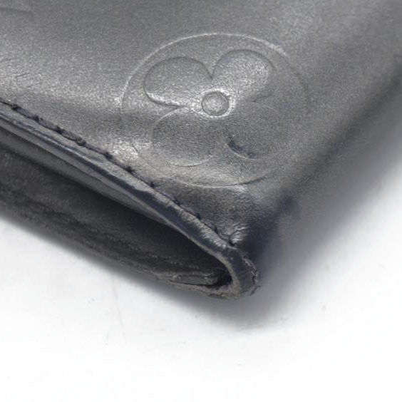 $970 Louis Vuitton Monogram Matte Porte-tresor International Navy Trifold CONSIGNMENT