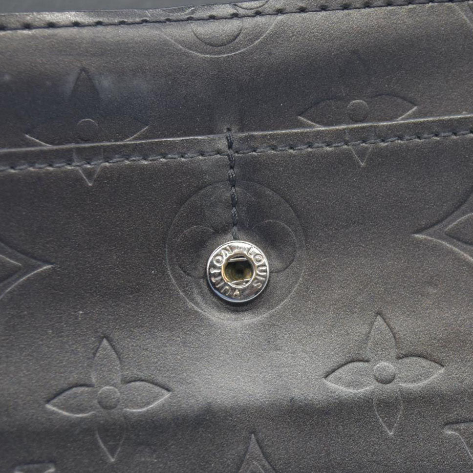 $970 Louis Vuitton Monogram Matte Porte-tresor International Navy Trifold CONSIGNMENT