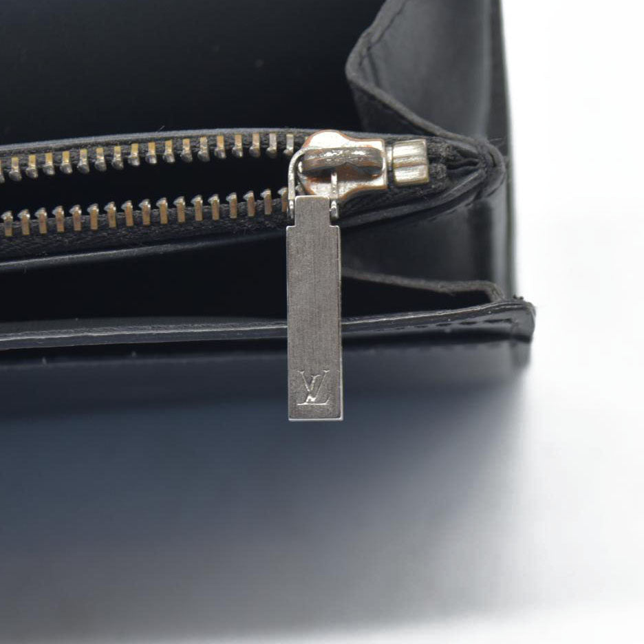 $970 Louis Vuitton Monogram Matte Porte-tresor International Navy Trifold CONSIGNMENT