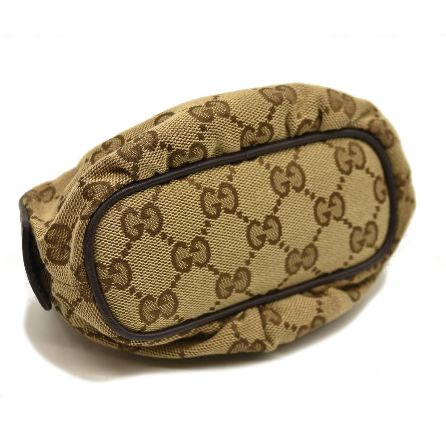 Gucci  Monogram Medium Bamboo Cosmetic Case Dark Brown