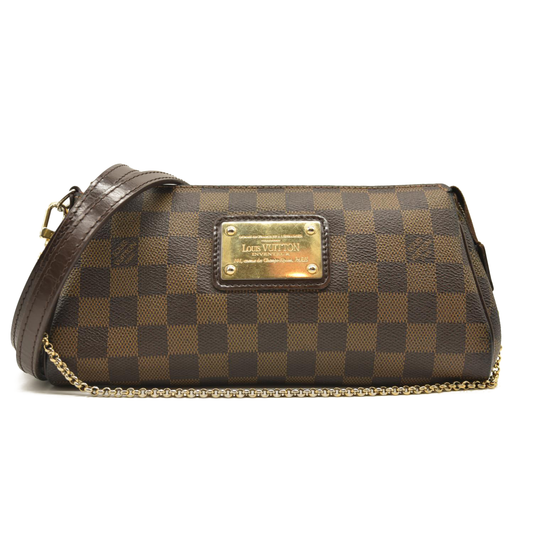 LOUIS VUITTON Damier Ebene Eva Clutch DU1049