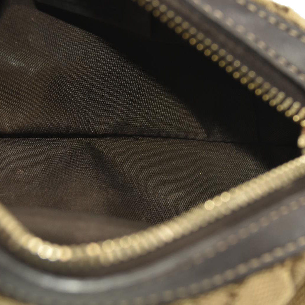 Gucci  Monogram Medium Bamboo Cosmetic Case Dark Brown