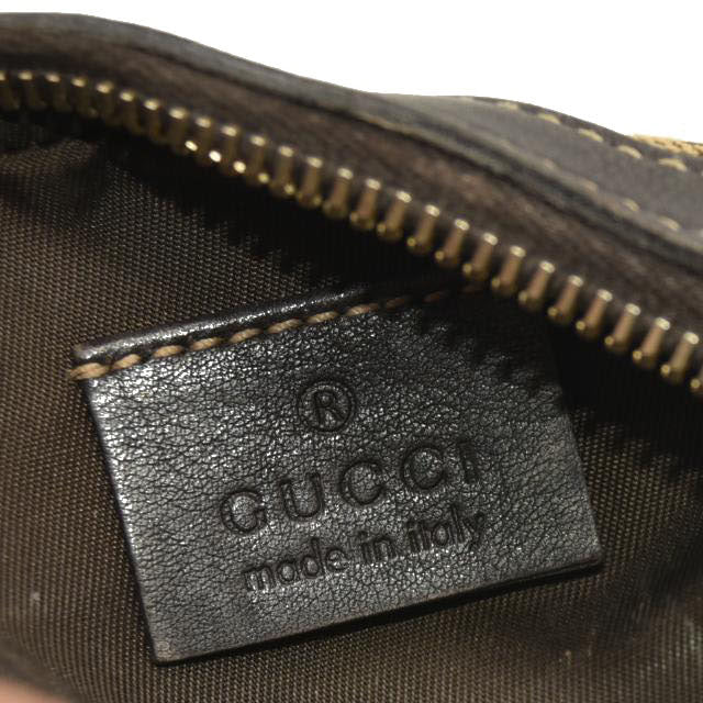 Gucci  Monogram Medium Bamboo Cosmetic Case Dark Brown