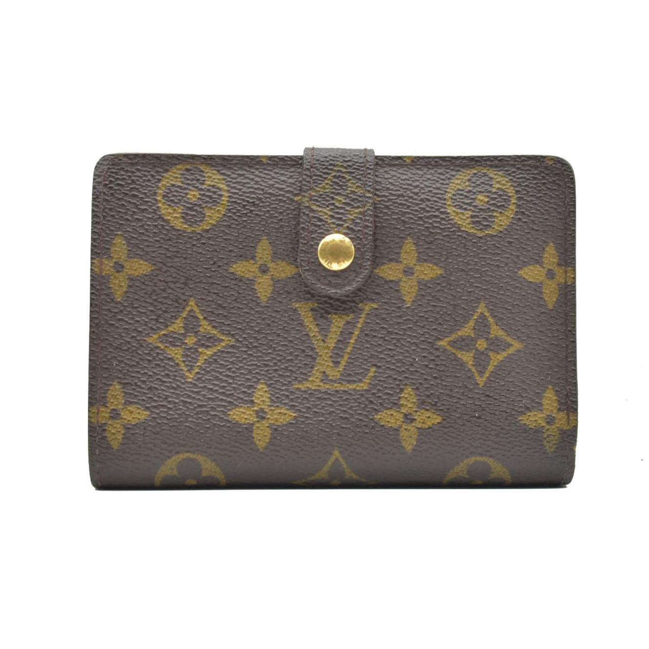 $750 1998 Louis Vuitton Monogram French Kisslock Bifold Wallet CA0998