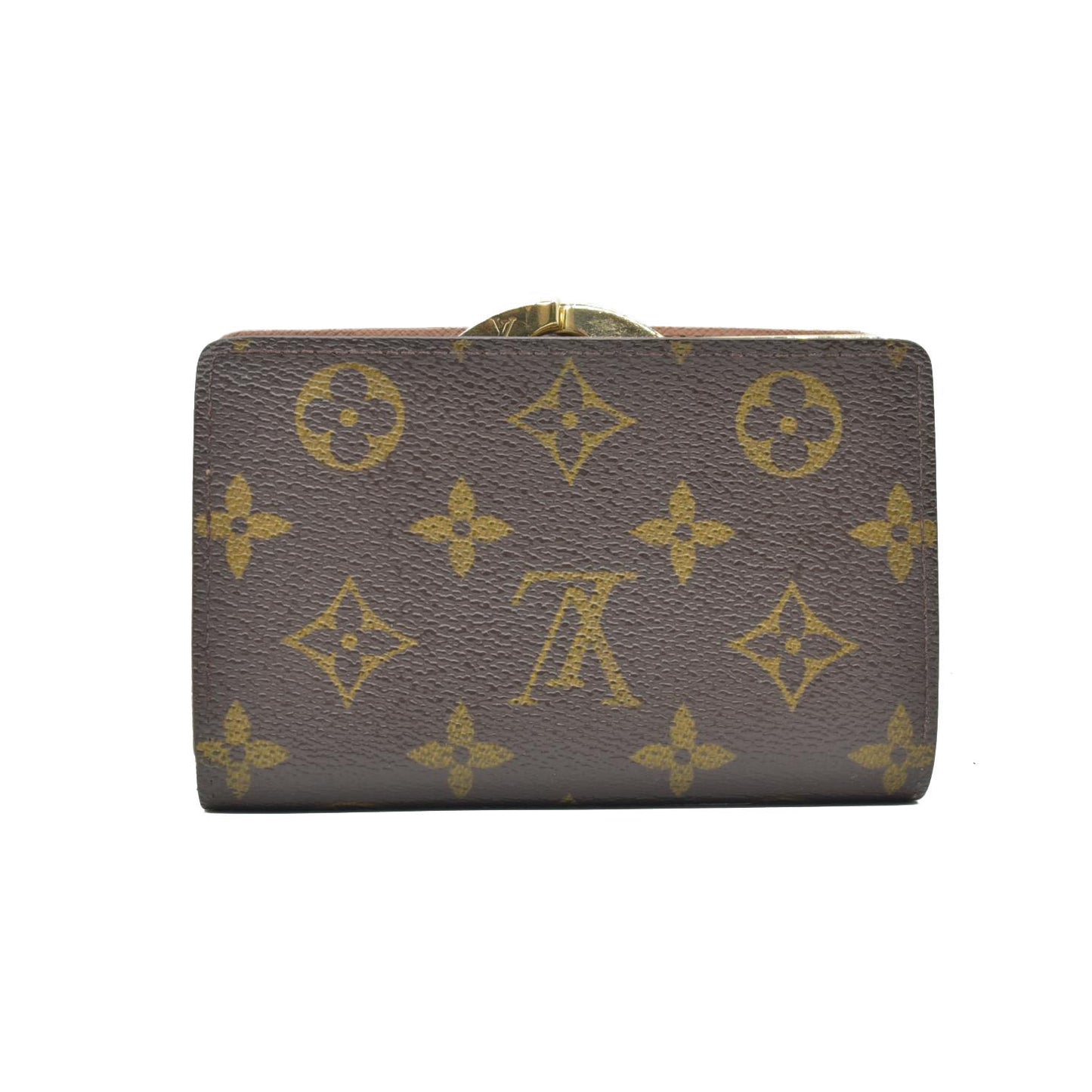 $750 1998 Louis Vuitton Monogram French Kisslock Bifold Wallet CA0998