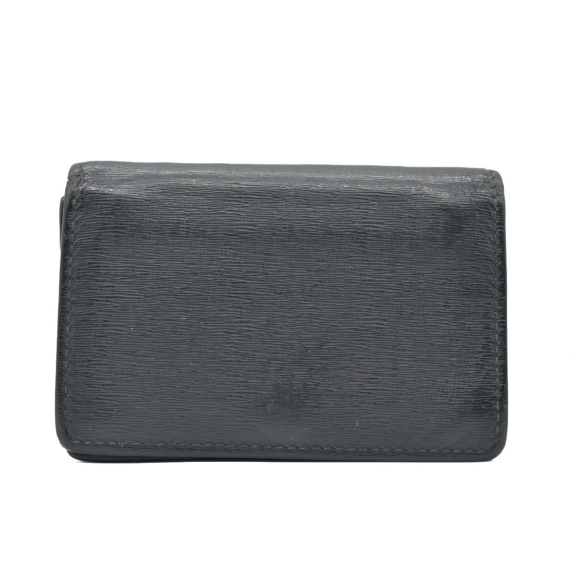 $375 BALENCIAGA Leather Card Case Black