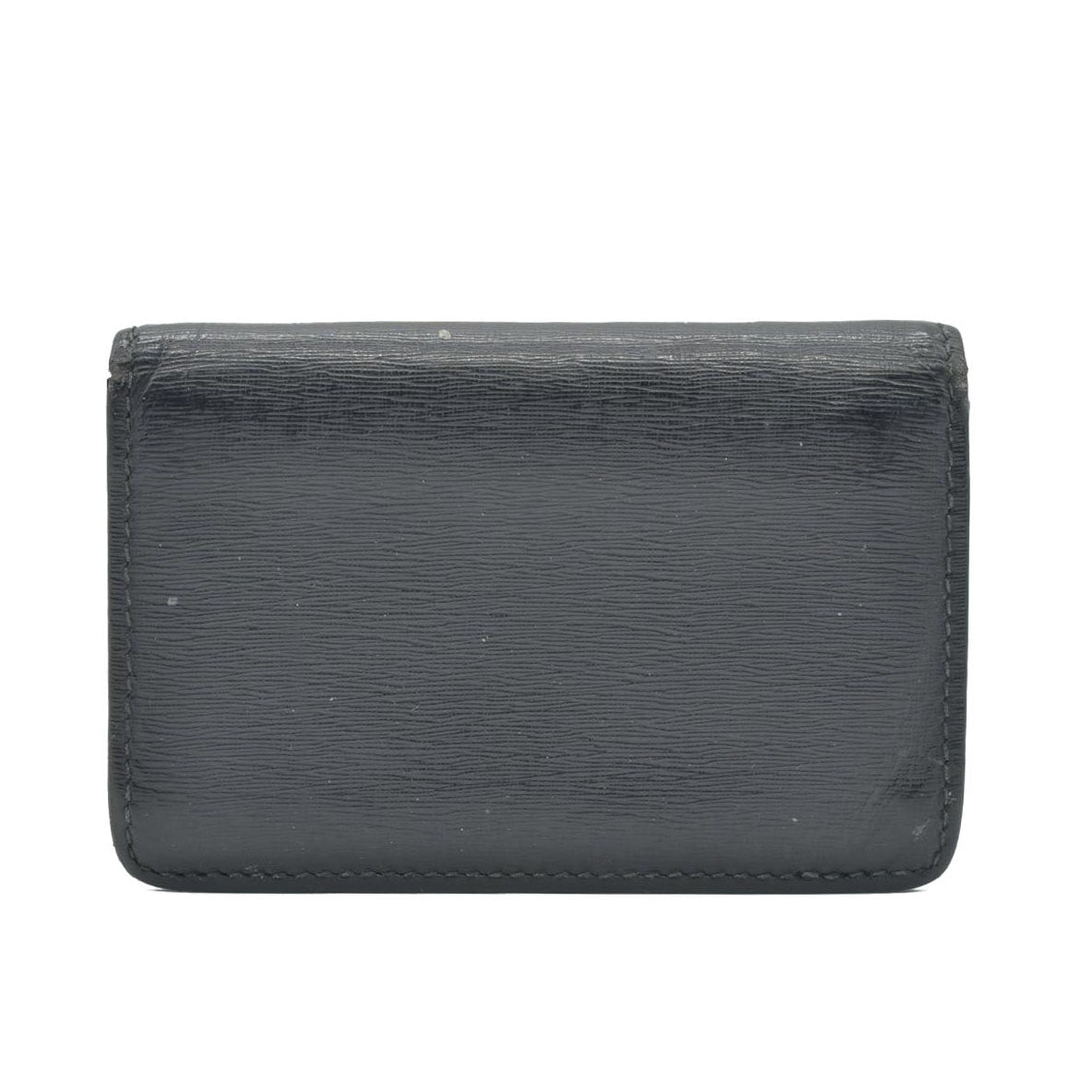 $375 BALENCIAGA Leather Card Case Black