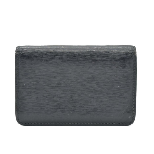 $375 BALENCIAGA Leather Card Case Black