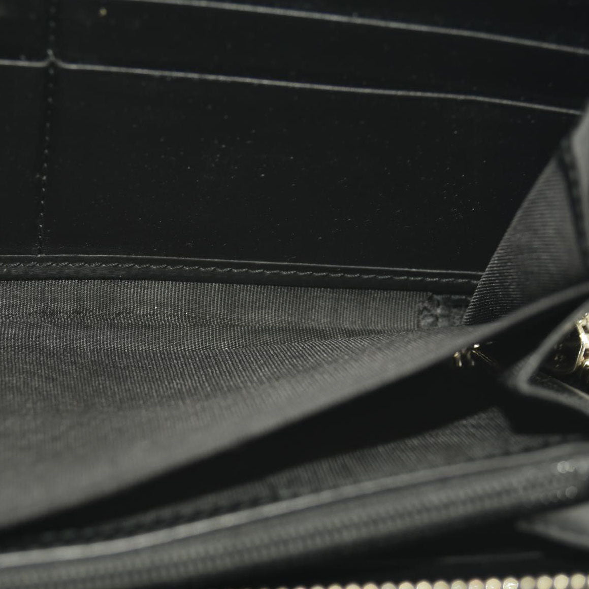 Gucci Black Guccissima Zip Around Wallet