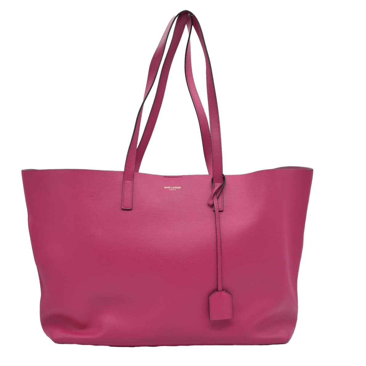 $1550 Saint Laurent Calfskin Large Shopping Tote Pink