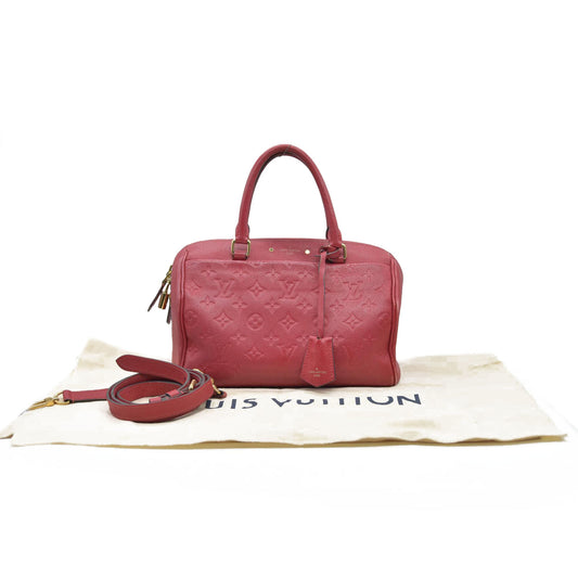 $2930 Louis Vuitton  Empreinte Speedy Bandouliere 25 NM Scarlet DU1149