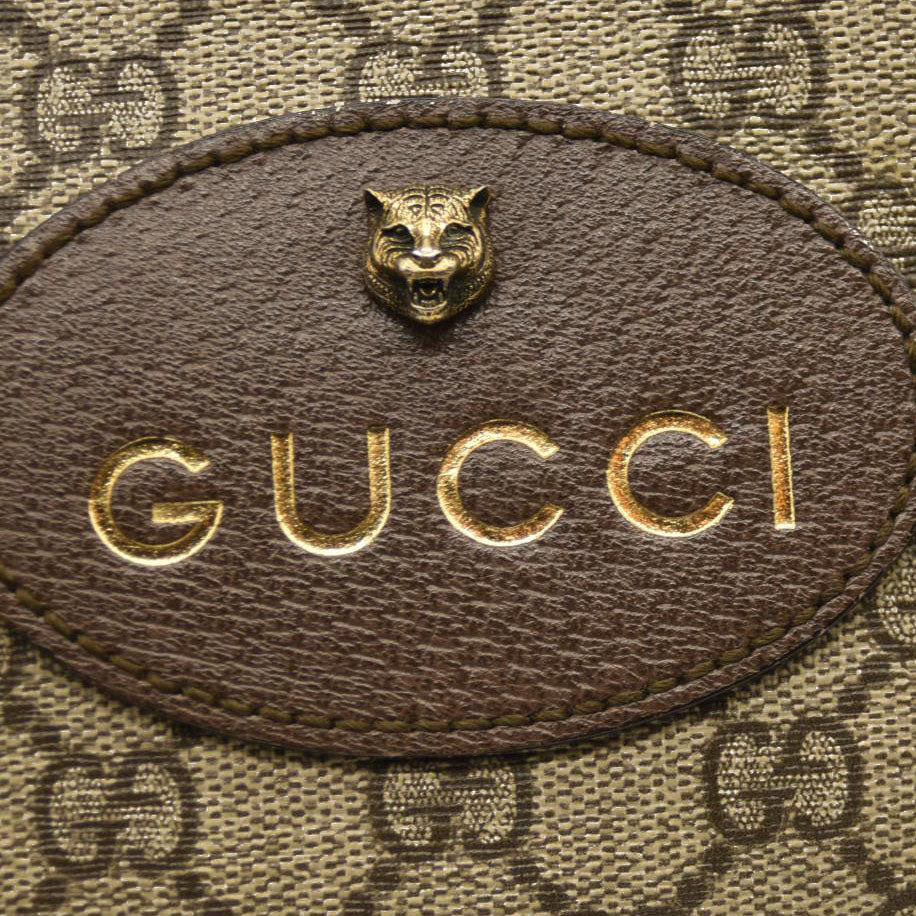 Gucci  GG Supreme Monogram Web Neo Vintage Shoulder Bag Beige New Acero Crop