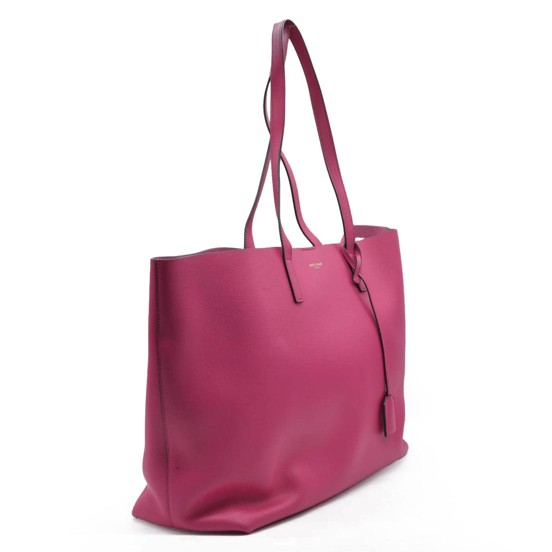 $1550 Saint Laurent Calfskin Large Shopping Tote Pink