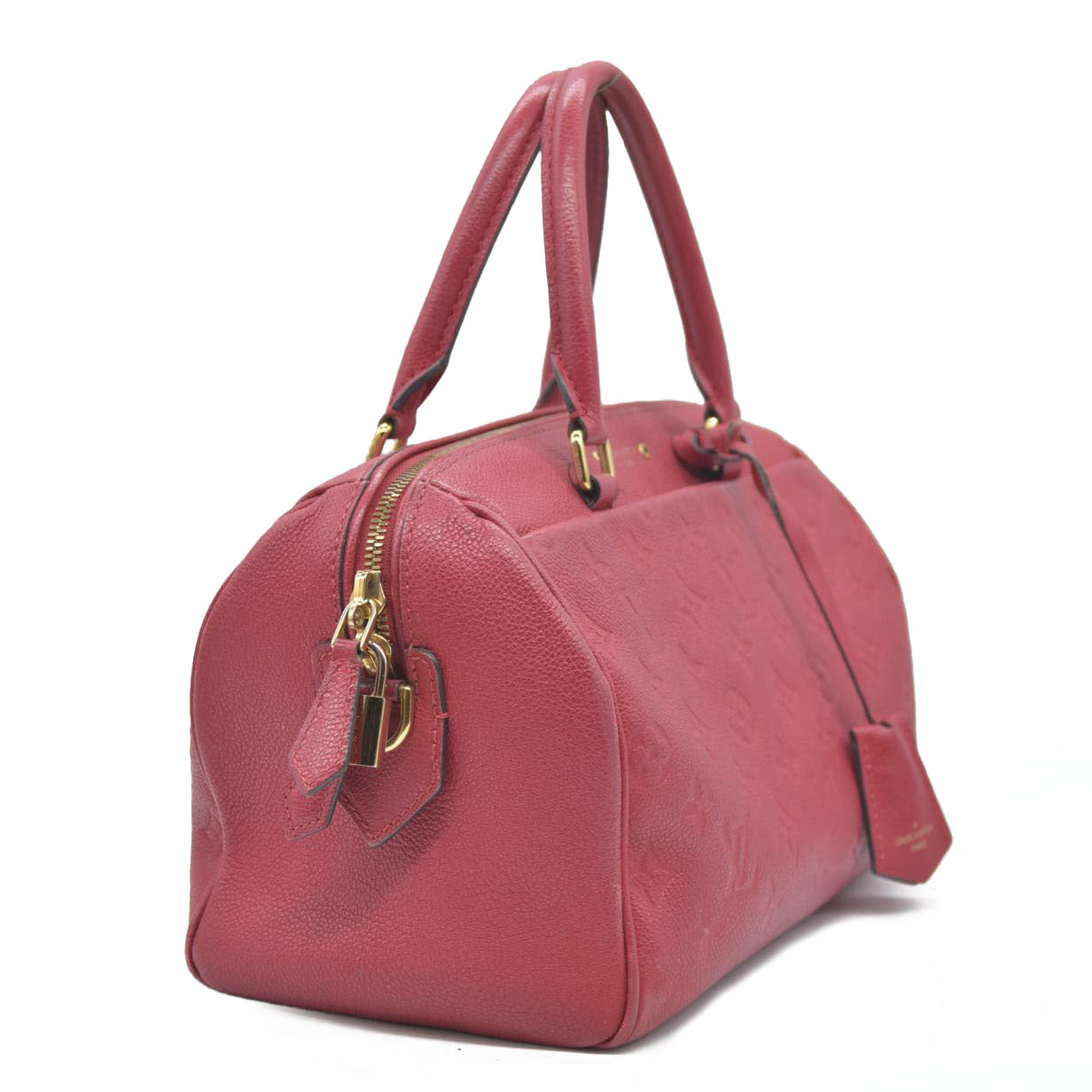 $2930 Louis Vuitton  Empreinte Speedy Bandouliere 25 NM Scarlet DU1149