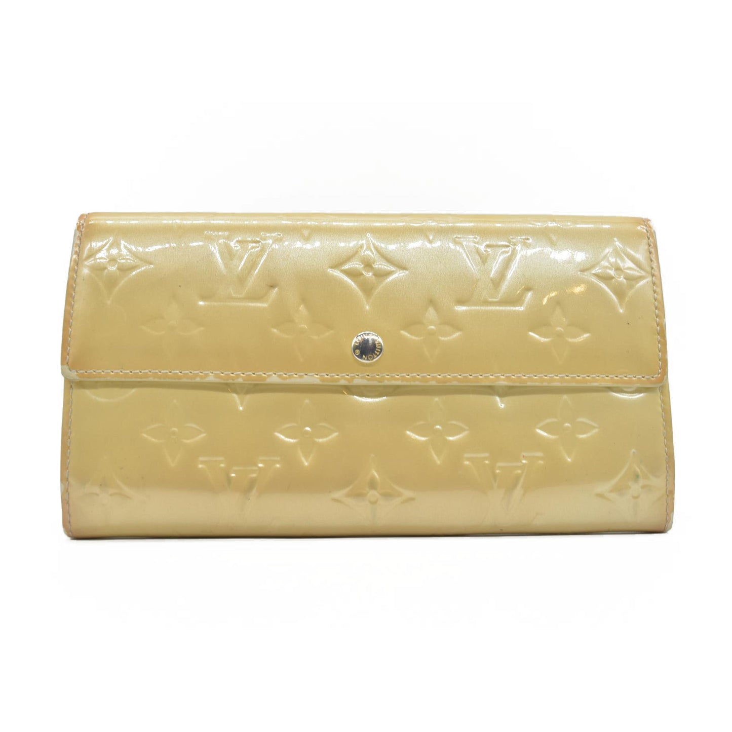 $840 Louis Vuitton Monogram Vernis Porte Feuille Sarah Long Bifold Wallet
