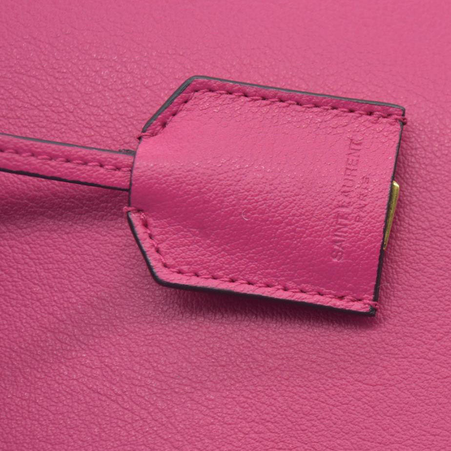 $1550 Saint Laurent Calfskin Large Shopping Tote Pink