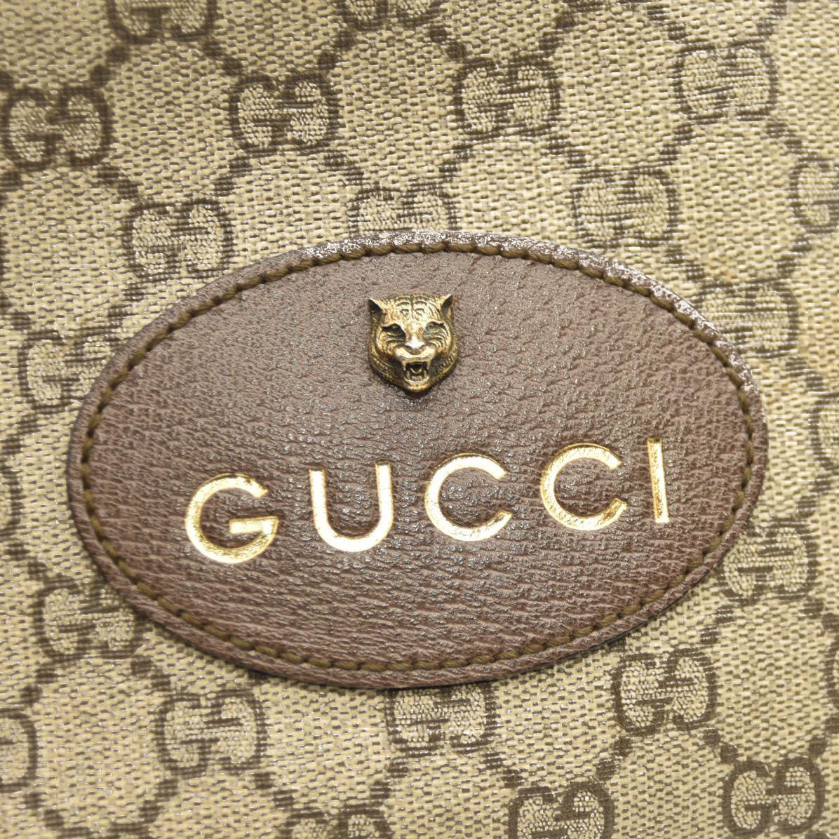 Gucci  GG Supreme Monogram Web Neo Vintage Shoulder Bag Beige New Acero Crop