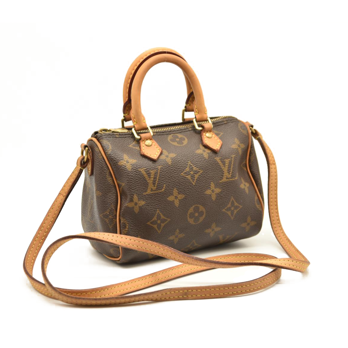 LOUIS VUITTON Monogram Nano Speedy TR3177 Bandouliere
