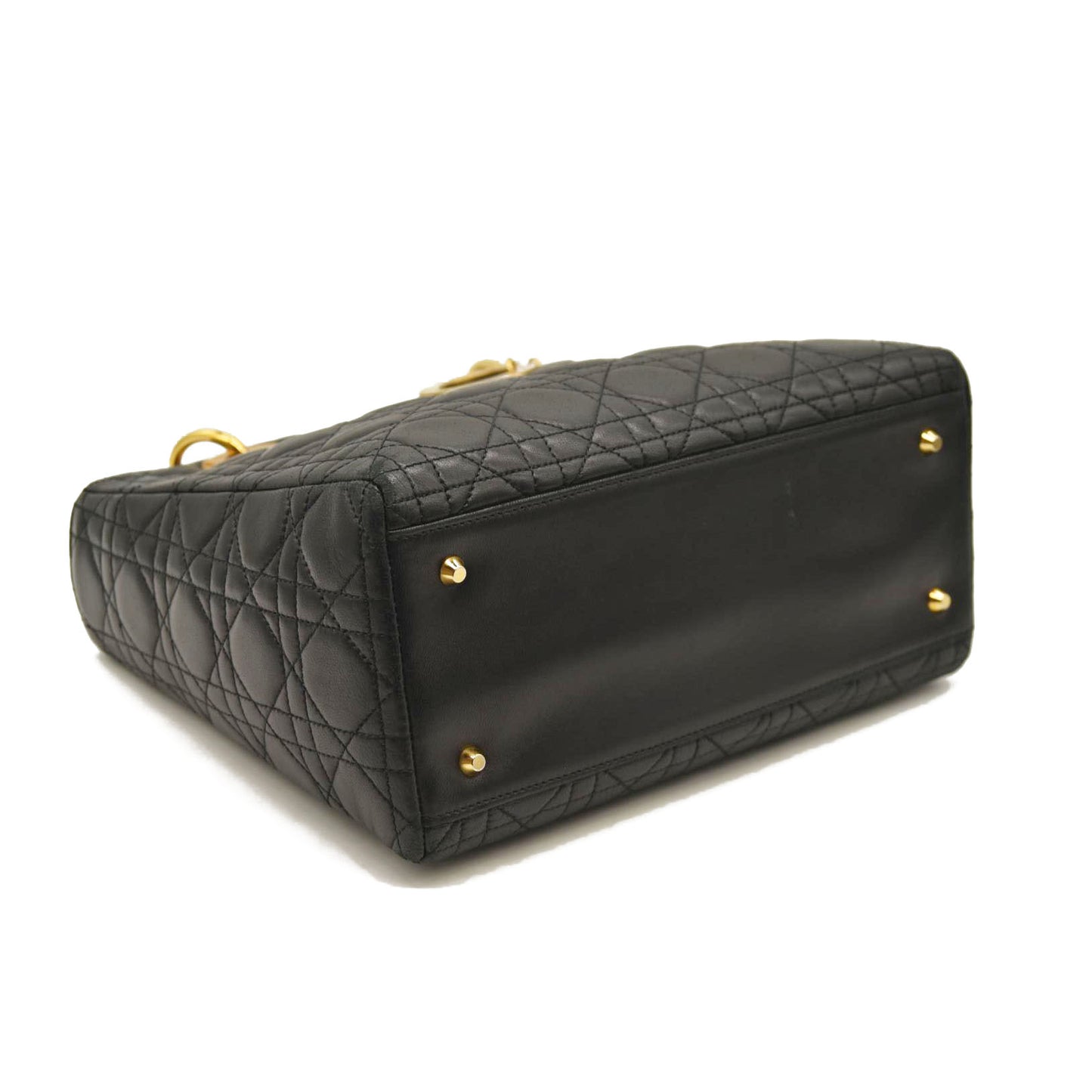 CHRISTIAN DIOR Cannage Medium Lady Dior Black