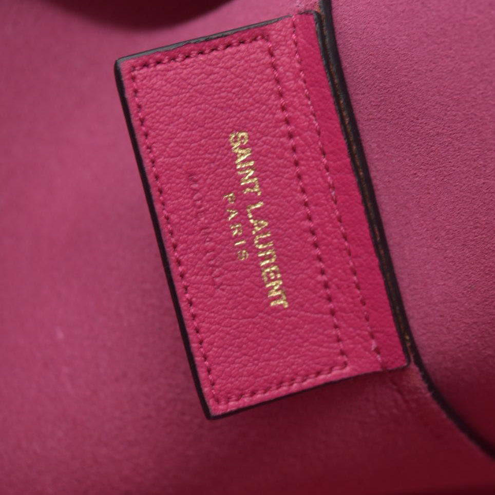 $1550 Saint Laurent Calfskin Large Shopping Tote Pink