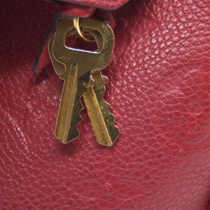 $2930 Louis Vuitton  Empreinte Speedy Bandouliere 25 NM Scarlet DU1149