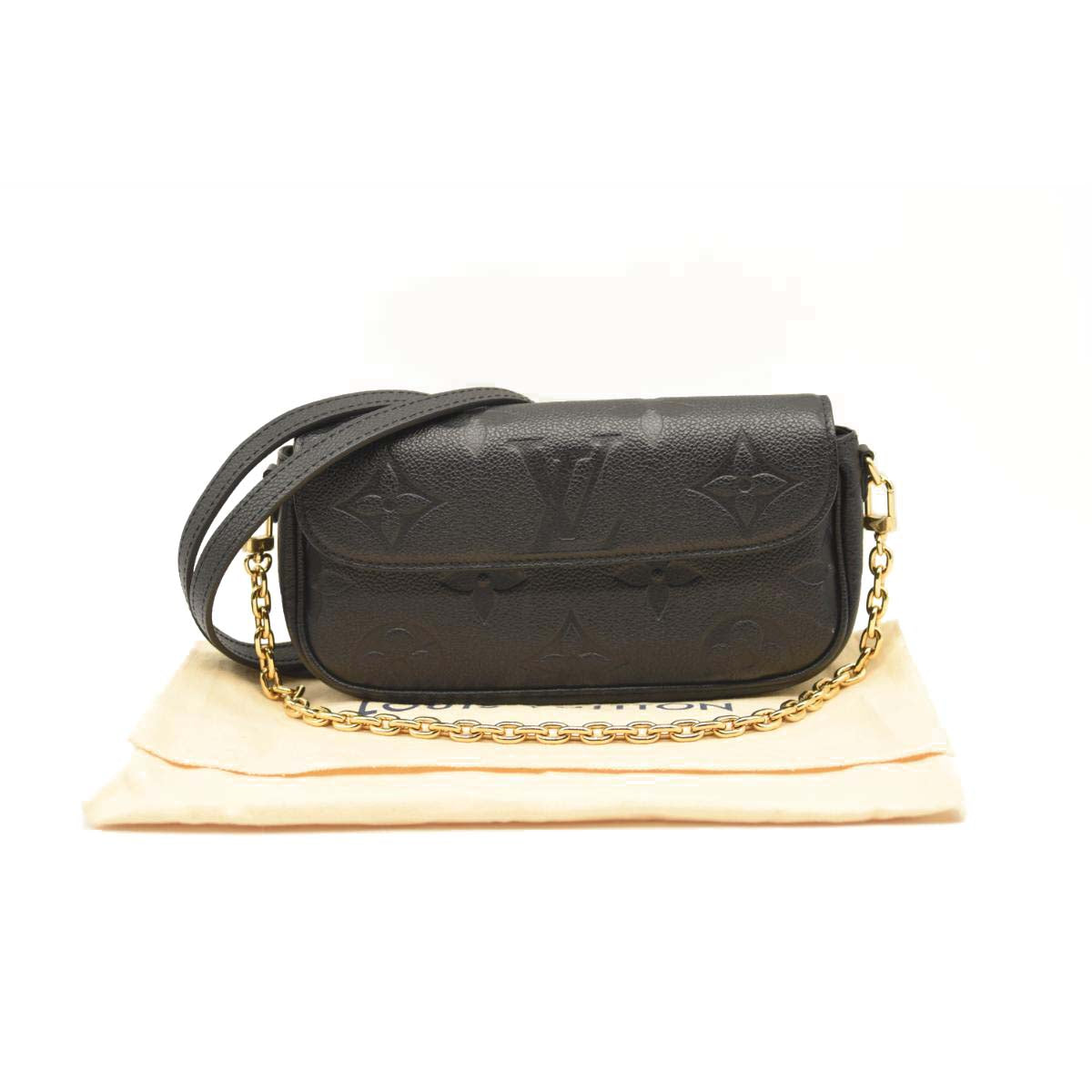LOUIS VUITTON Wallet on Chain Ivy Monogram Empreinte Handbag Noir