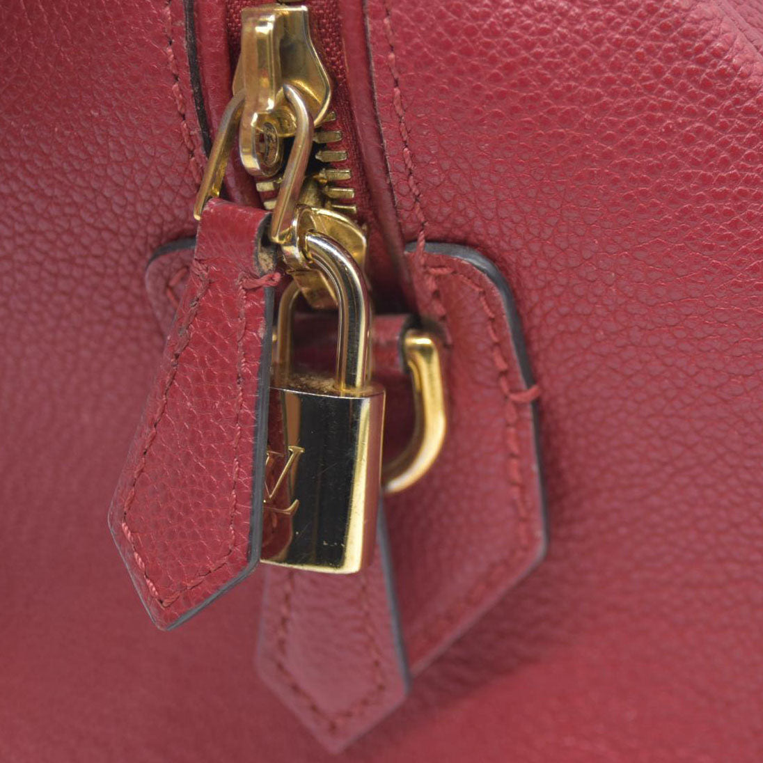 $2930 Louis Vuitton  Empreinte Speedy Bandouliere 25 NM Scarlet DU1149