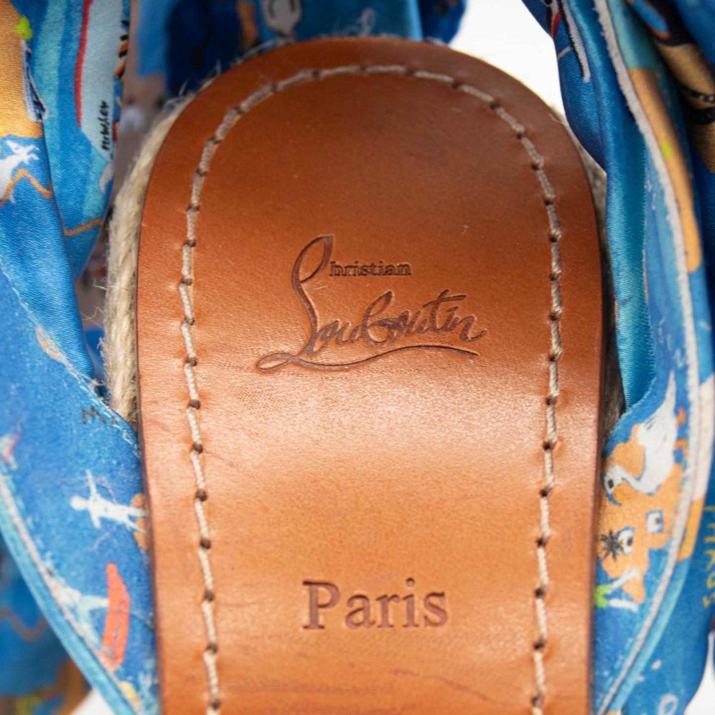 NEW $775 Christian Louboutin EU 40 MONICA DU DESERT Tie Platform Wedge Heel Sandal Shoes