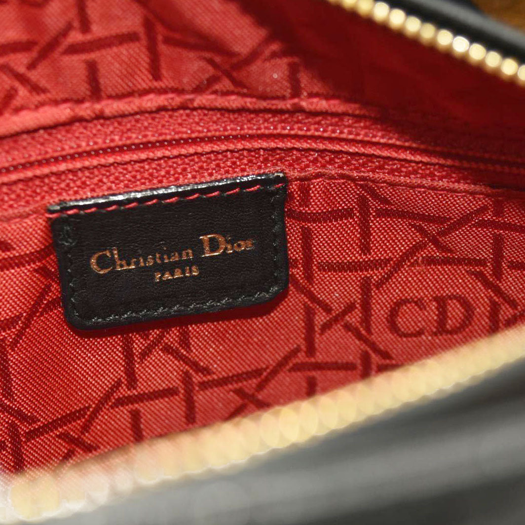 CHRISTIAN DIOR Cannage Medium Lady Dior Black