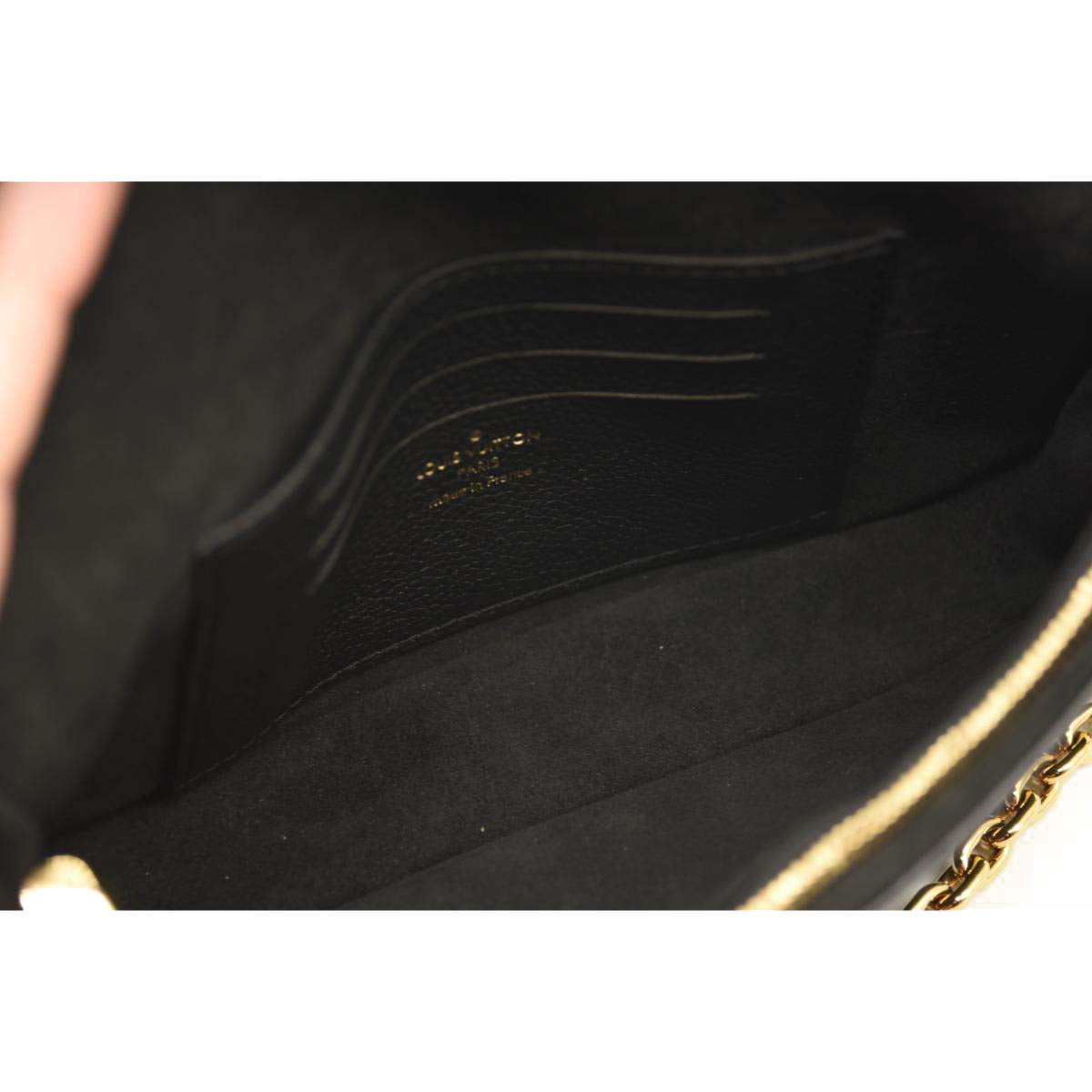 LOUIS VUITTON Wallet on Chain Ivy Monogram Empreinte Handbag Noir