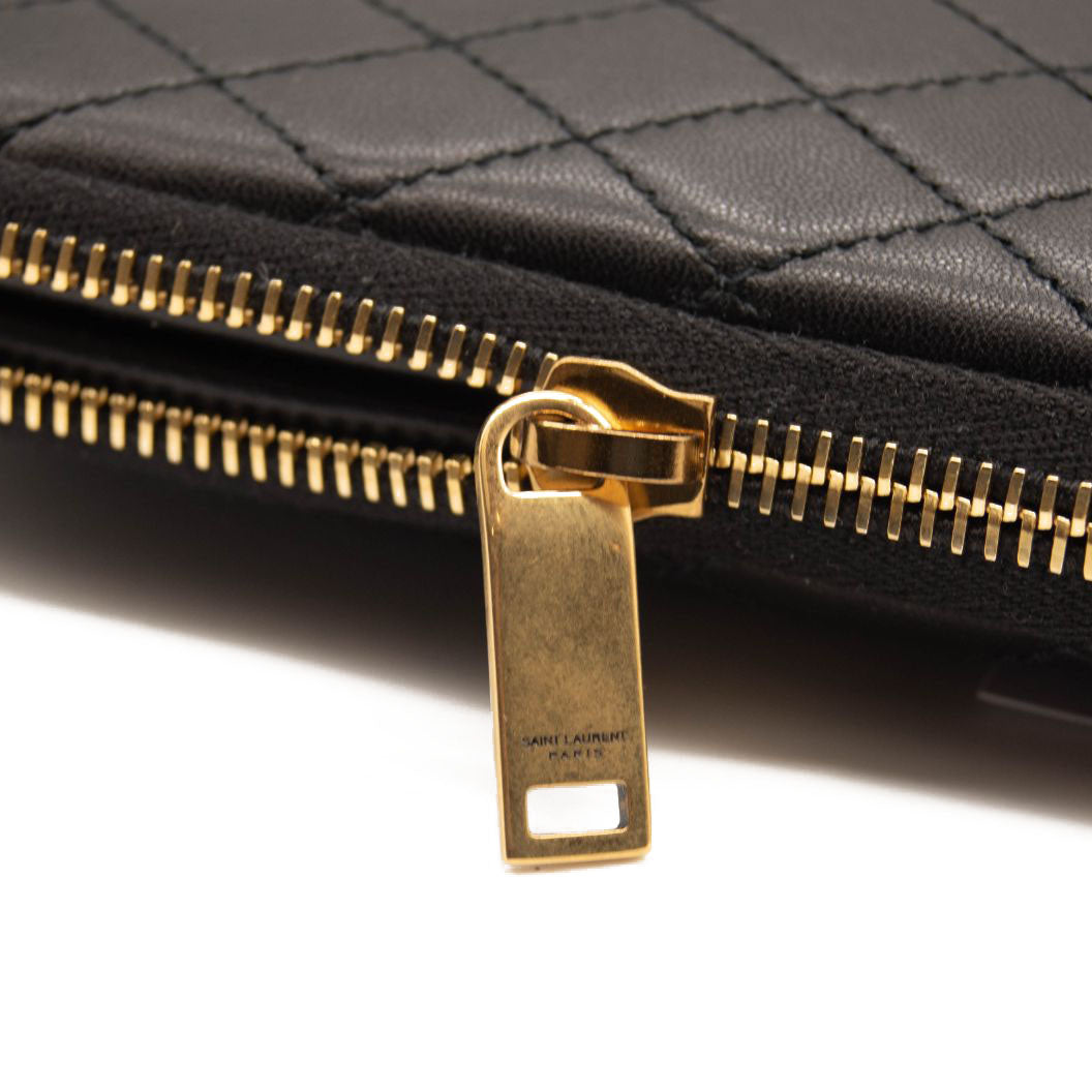 NEW $1290 Saint Laurent Mini Gaby Quilted Leather Crossbody