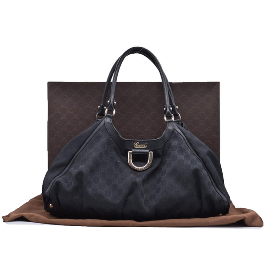 $1150 Gucci GG Canvas Abbey Black CONSIGNMENT 10021088