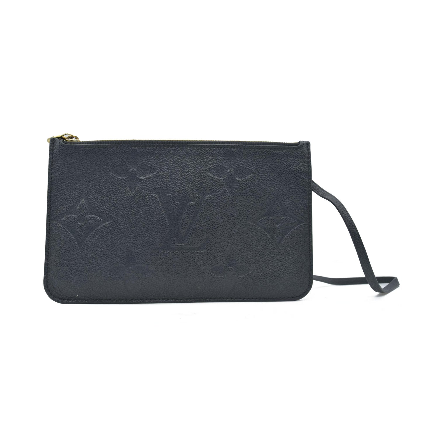 $1200 Louis Vuitton Empreinte Monogram Giant Neverfull MM Pochette Black