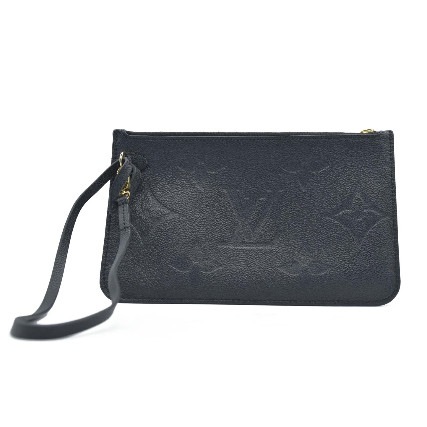 $1200 Louis Vuitton Empreinte Monogram Giant Neverfull MM Pochette Black