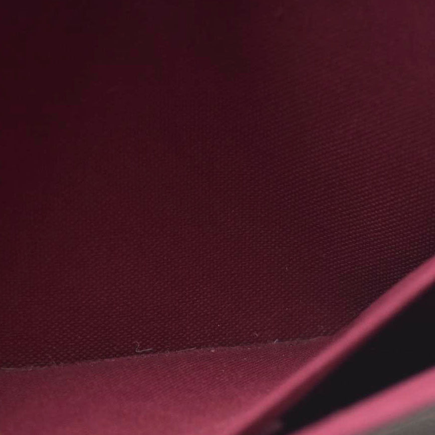 $1580 Louis Vuitton Monogram Pochette Felicie Chain Wallet Fuchsia FH4200