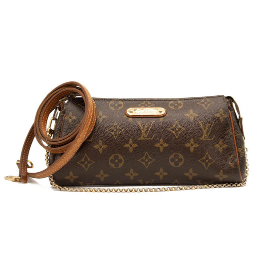 Louis Vuitton Monogram Eva Crossbody Clutch Chain Shoulder Bag