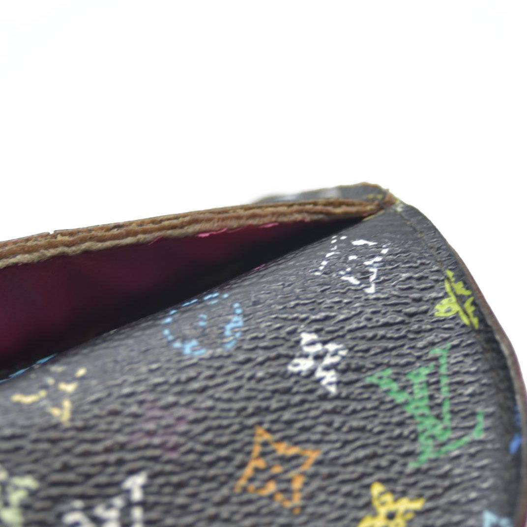 AUCTION $650 Louis Vuitton Monogram Muakami Enveloppe Cartes De Visite Card Case CA2163