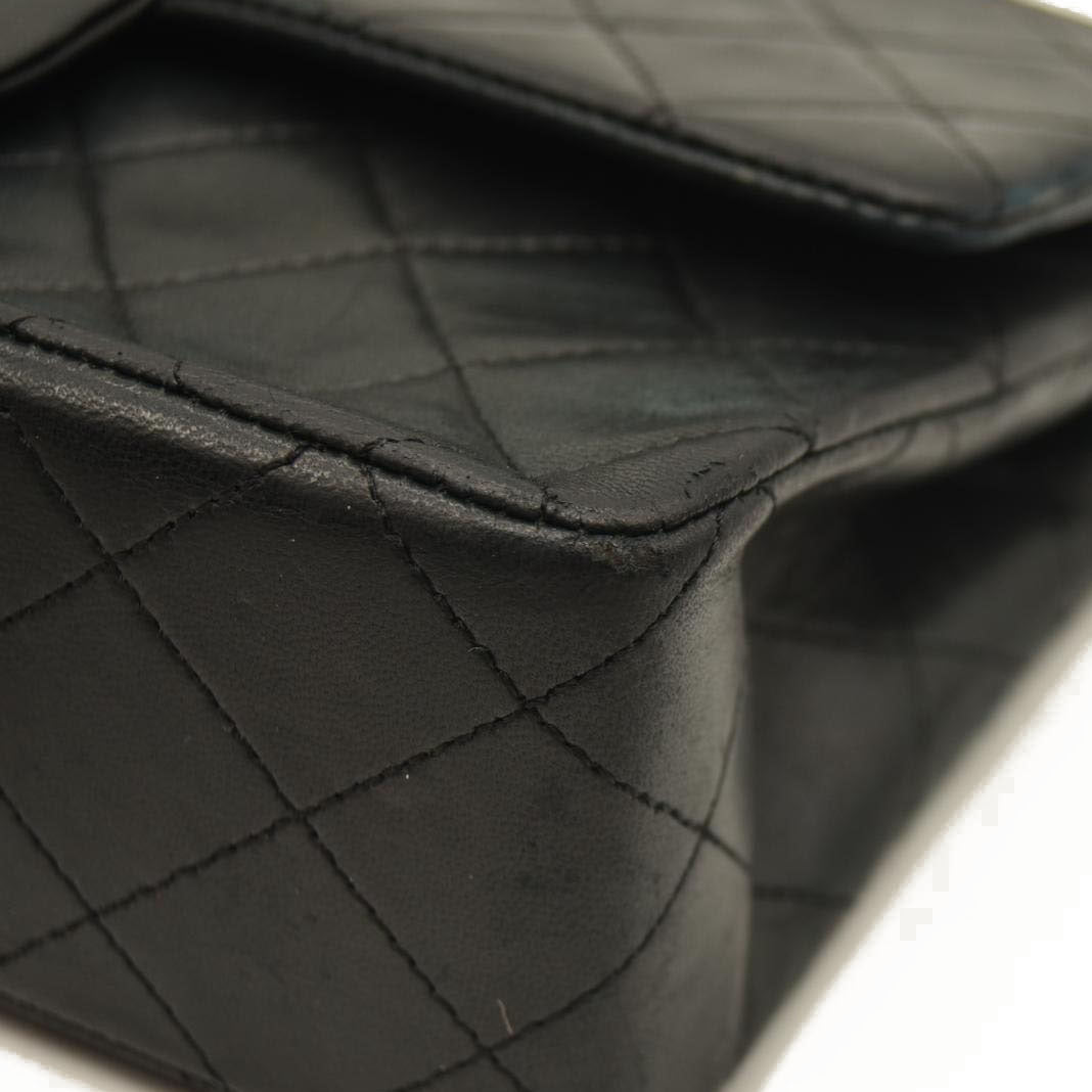 CHANEL Lambskin Quilted Small Double Flap Black 9 Series