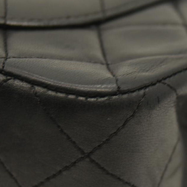 CHANEL Lambskin Quilted Small Double Flap Black 9 Series