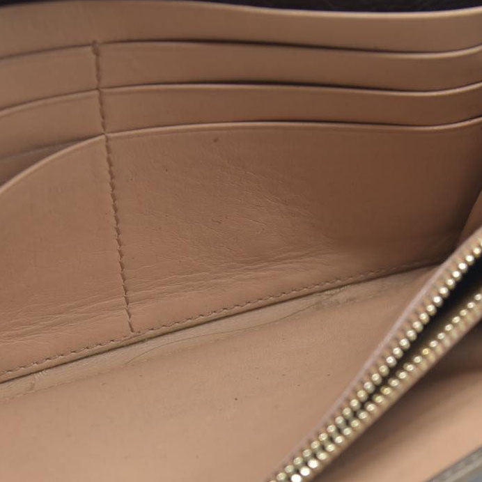 PRADA $625 Triangle Logo Leather Long Bifold Wallet Khaki/7BH0146