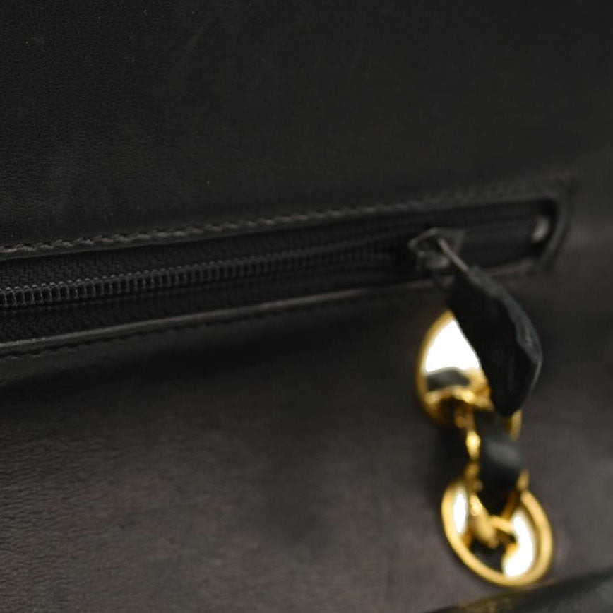 CHANEL Lambskin Quilted Small Double Flap Black 9 Series