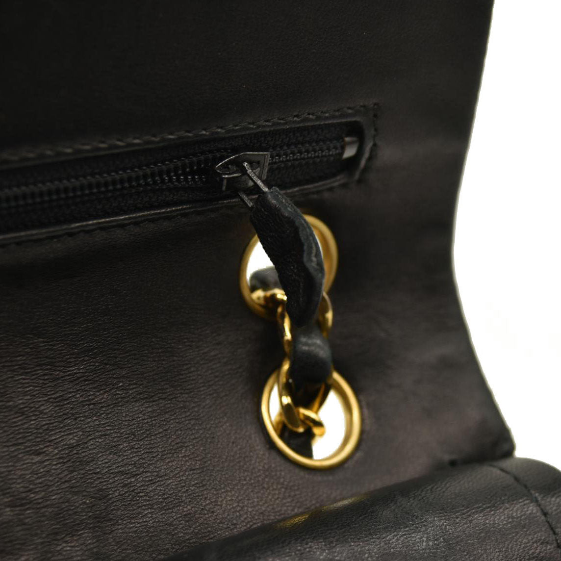 CHANEL Lambskin Quilted Small Double Flap Black 9 Series